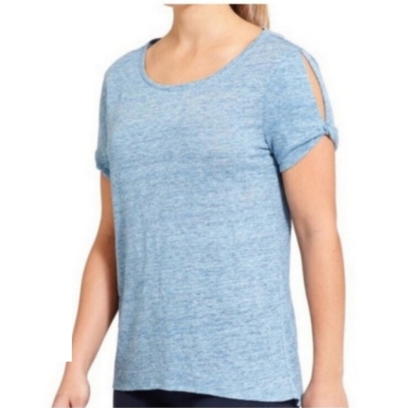Athleta Tops - Athleta Shirt Zephyr Linen Cold Shoulder Small